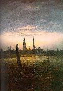 Caspar David Friedrich City at Moonrise oil painting artist